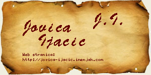Jovica Ijačić vizit kartica